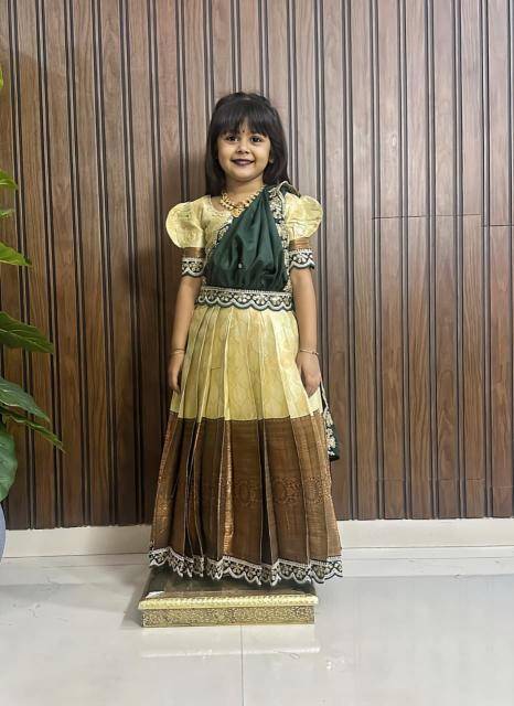 NEW LAUNCING KIDS GOWN kanjivaram silk Girls clothing wholesale